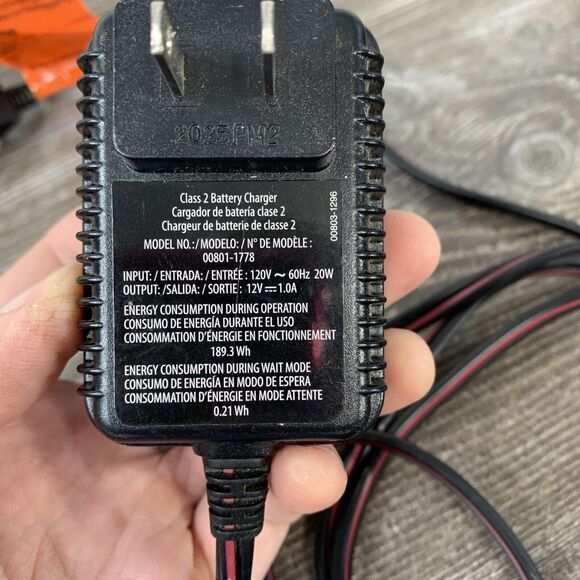 Fisher-Price Power Wheels Class 2 Battery Charger 00801-1778 Oem Genuine Used - Picture 3 of 5